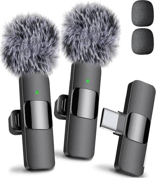 Mini Mic Pro (Latest Model – #1 Microphone for iPhone & Android, Wireless Mini Microphone, Clear Voice, Noise Cancelling, Lavalier Mic for TikTok, YouTube & Interviews