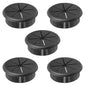 2-3/8" Black Desk Grommet, JTemgle Flexible Cable Grommet Rubber Cable Hole Cover Wire Organizer Caps Desktop Cord Management for Home Office TV Stands Tabletops, 5 Pieces