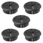 2-3/8" Black Desk Grommet, JTemgle Flexible Cable Grommet Rubber Cable Hole Cover Wire Organizer Caps Desktop Cord Management for Home Office TV Stands Tabletops, 5 Pieces