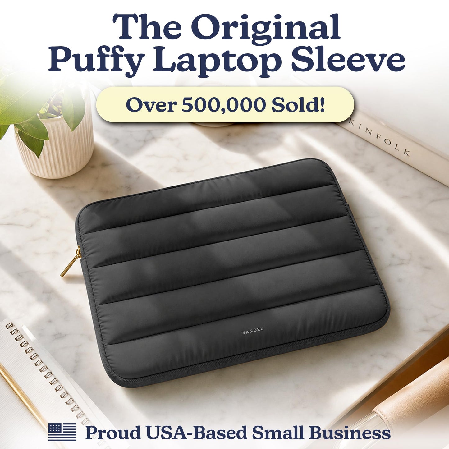 Vandel The Original Puffy Laptop Sleeve 15-16 Inch Sleeve for Women and Men