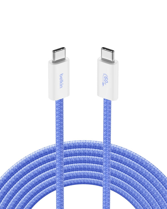 Belkin USB C to USB C 60W Braided Cable 2 Pack, 6.6ft iPhone Charger Cord