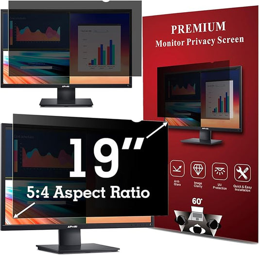 APeiSi 19 Inch Privacy Screen Filter for Square 5:4 Monitor | Privacy Shield | Anti-Glare | Anti-Blue light Protector | Eye Protection | Computer Security Private Filter