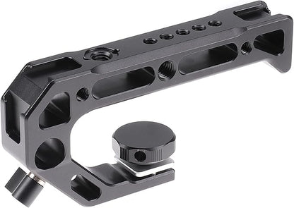 Z5 Z6 Z7 Cage, Hersmay Camera Cage with Top Handle for Nikon Z5/ Z6/ Z7/ Z6II/ Z7II Mirrorless Camera with Cold Shoe,ARRI Handle Locating Holes,Multiple 1/4" 3/8" Screw Holes