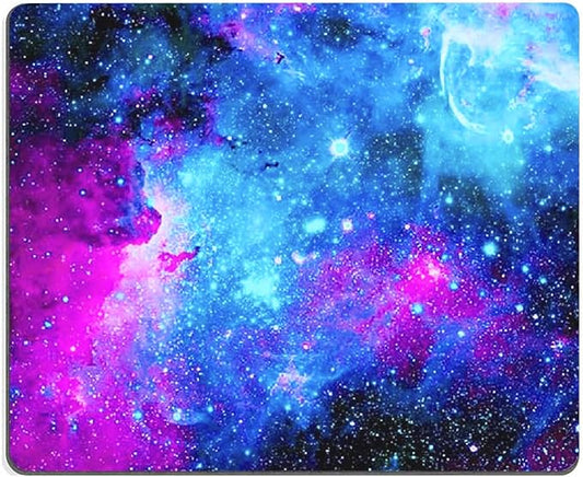 Mouse Pad, Square Anti-Slip Rubber Mousepad for Gaming Office Laptop Computer PC Men Women Kids, Cute Custom Pattern, Galaxy Nebula Universe Space