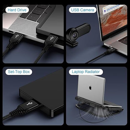 USB to USB Cable,10FT High Speed USB3.0 Cable Male to Male USBA to USBA Cord Double Sided Type A to A Data Transfer Cord for External Hard Driver,Laptop Cooler,DVD Player,TV,Monitor,Printer,Set Up Box
