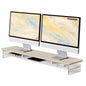 Fenge 42.5" Dual Monitor Stand with Clear Acrylic Legs, Black