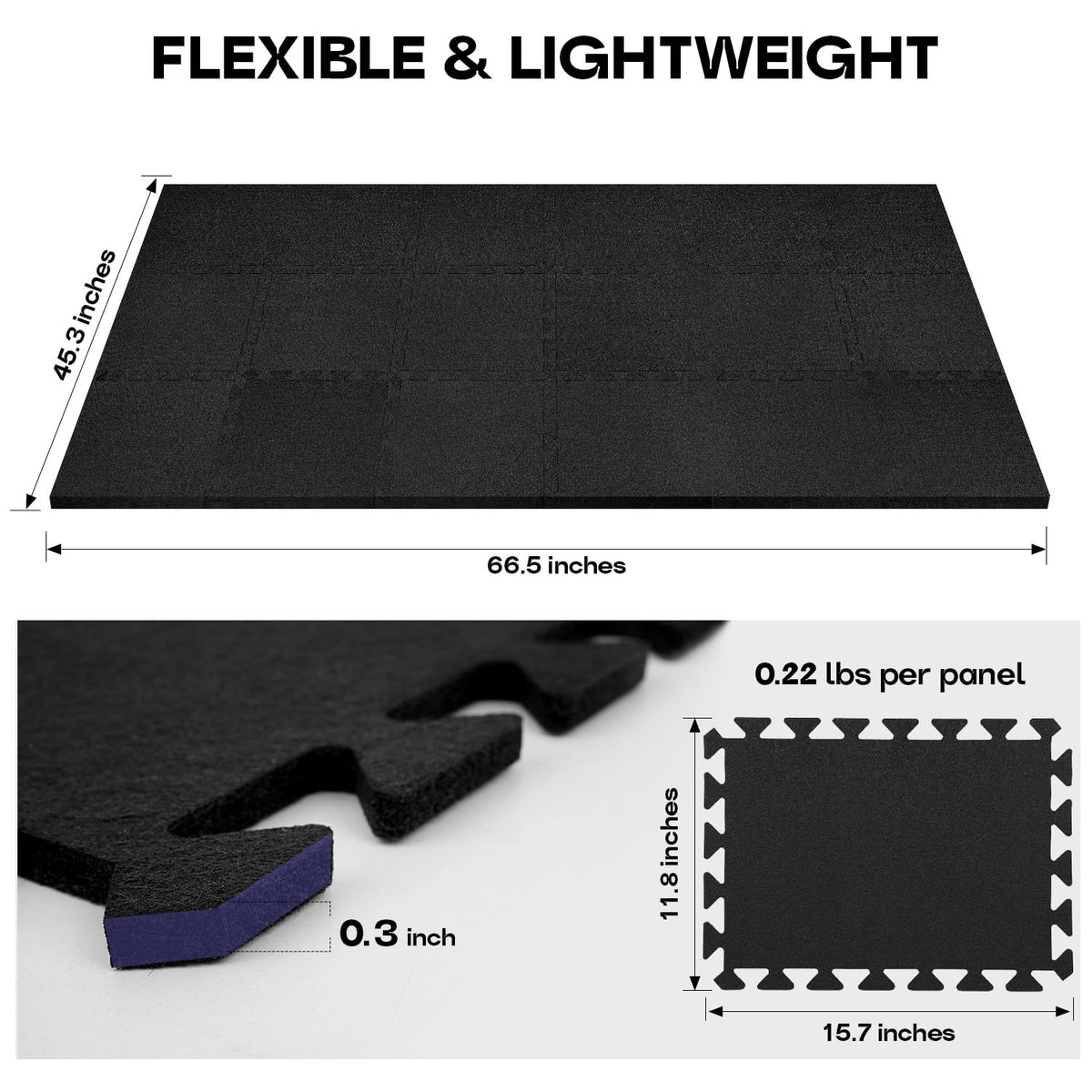 Starfavor Sound Absorbing Interlocking Floor Mats 11.8" x 11.8", 20 Pcs