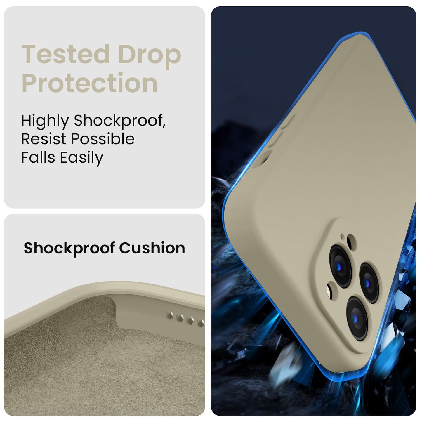 FireNova Designed for iPhone 14 Pro Case, 6.1", Khaki