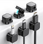 Generic 6 Pack Magnetic Cord Holder, Adhesive Wire Organizer, Under Desk Cable Clip Management, Cord Keeper Organizer for Office Home Desk Wall Nightstand (Black)