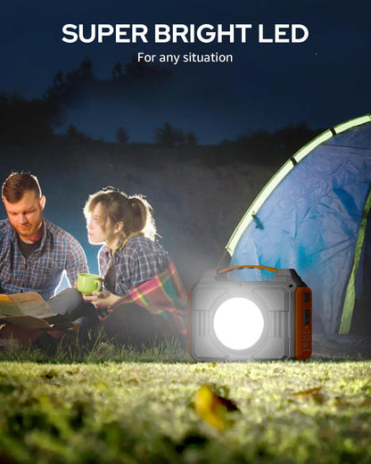 Portable Solar Generator, 300W Portable Power Station with Foldable 40W Solar Panel, 220Wh 60000mAh Battery Power Pack with 110V Pure Sine Wave AC for Camping RV Van Emergency Backup