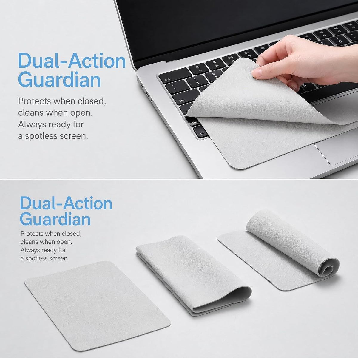 2 Pack 15.3/15.6/16-Inch Laptop Screen Keyboard Imprint Protection Microfiber Liner | Soft Texture Cleaning Cloth | Screen closes fully | Microfiber Liner Cleaning Cloth Best Fit for 15-16" Laptops