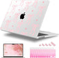 Case for MacBook Air 15 Inch 2025 2024 2023 Release M4 A3241 M3 A3114 M2 A2941, Hard Shell with Screen Protector & Keyboard Cover, Compatible with Touch ID, Bow