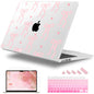 Lepeoac Case for 2026/2025/2024/2023 MacBook Air 15-inch Laptop Release M5 A3448 /M4 A3241 /M3 A3114 /M2 A2941, Stylish Protective Hard Shell Cover for MacBook Air 15.3 inch, Bow