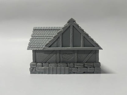 Paintable Tabletop Miniature Little Town Building Terrains Compatible with RPG War Games - 18mm Scale Dioramas Building Set Scenery with Medieval Architecture Style by HAUTICO (HVillageHouses1-1)