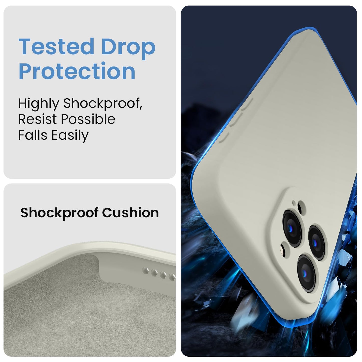 FireNova Designed for iPhone 15 Pro Case, 6.1", Stone