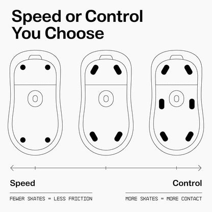 Wallhack PTFE Dot Mouse Skates | Premium Universal Skates for Gaming Mice | Ultra-Smooth Glide on Cloth & Glass Pads | Customize Speed & Control | Fast, Easy to Apply | Black 7mm x 7mm