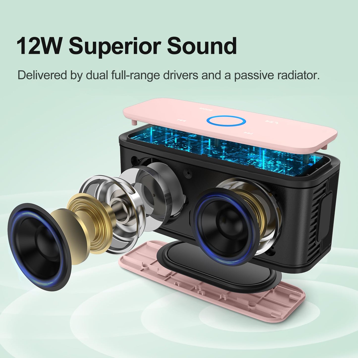 DOSS SoundBox Touch Wireless Bluetooth Speaker-12W HD Sound with Rich Bass