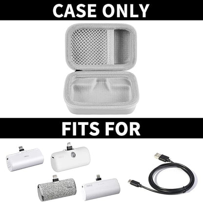 Portable Charger Power Bank Case for Swyop/for Feob/for Charmast/for JEJILL/for LanLuk/for VEGER/for iWALK/for Taegila/for Kuulaa and More Small Charging Battery Pack - Bag Only (White)