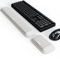 MEKASS Ergonomic Wrist Rest for Keyboard and Mouse, Soft Memory Foam Keyboard Wrist Rest Set with Non-Slip Silicone Base, Easy Typing, Pain Relief, Comfort for Office, Work, Gaming (White)
