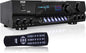 Pyle 200W Home Audio Power Amplifier - Stereo Receiver w/AM FM Tuner, 2 Microphone Input w/Echo for Karaoke, Great Addition to Your Home Entertainment Speaker System - PT260A.5