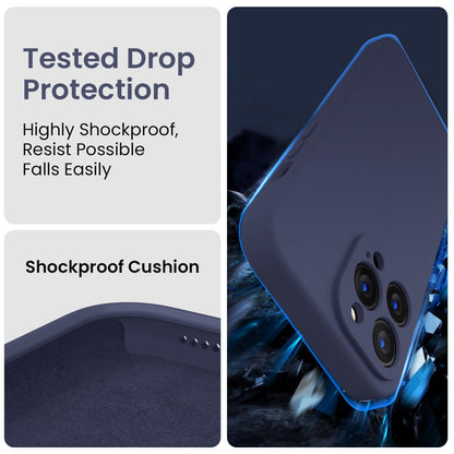 FireNova Designed for iPhone 13 Pro Max Case, Silicone [Camera Protection] Phone Case, Soft Anti-Scratch Microfiber Lining Inside, 6.7 inch, Navy Blue
