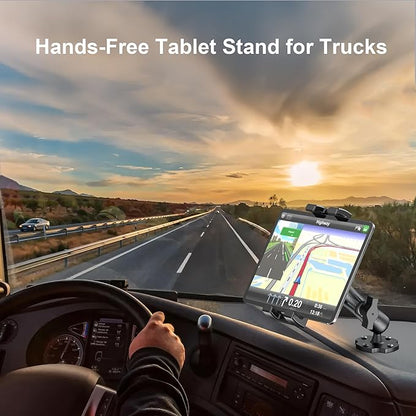 Keuvirya Heavy Duty Tablet Mount for Truck & Vehicle, Drill Base iPad Mount