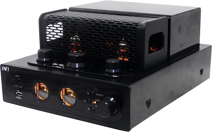 INFI Audio Hybrid Class AB Tube Amplifier 6N3 Power Amp with Bluetooth Home Audio HiFi Stereo Receiver Integrated Amp AUX Bluetooth USB Charger Optical Coaxial Sub-Out