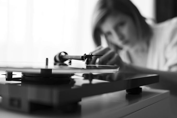 Pro-Ject T1 Phono SB Turntable with Built-in Preamp and Electronic Speed Change (Satin Walnut)