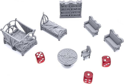 EnderToys Elegant Furniture by Printable Scenery, 3D Printed Tabletop RPG Scenery and Wargame Terrain 28mm Miniatures