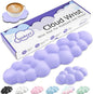 Cloud Wrist Rest Keyboard, Cloud Keyboard Wrist Pad Set with PU Leather Memory Foam, Cute Arm Rest for Palm Support, PC/Gaming Desk Accessories/Office Setup/Computer Hand Cushion - Purple
