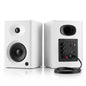 NSY Audio 4-Inch Powered Bluetooth Bookshelf Speakers, White