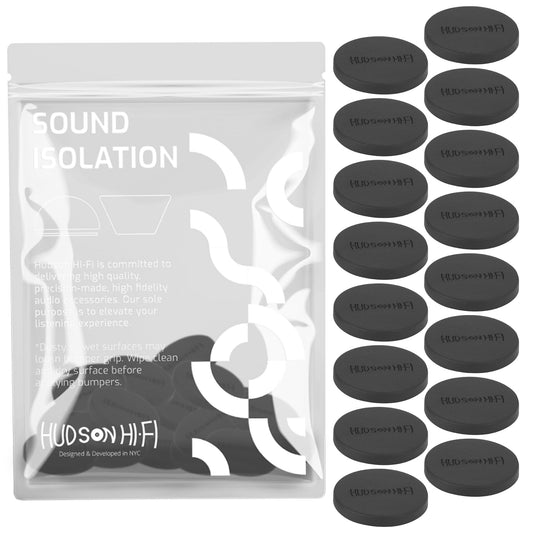 Hudson Hi-Fi 1" Platinum Silicone Isolation Dot, Non-Skid Isolation Feet - No Adhesive - 20 Duro - 16 Pack