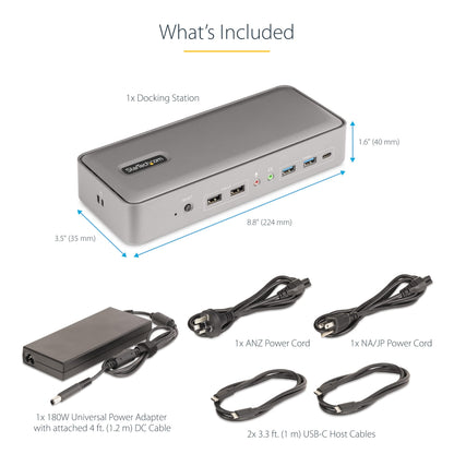 StarTech Dual-Host USB-C KVM Dock, Dual 4K 60Hz DisplayPort, GbE, 90W, TAA