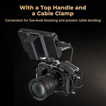 SmallRig Z6 III Camera Cage Kit for Nikon Z6 III, with Top Handle and Cable Clamp, Aluminum Alloy Camera Full Cage Kit with Anti-Twist Design, Built-in Quick Release Plate for Arca-Swiss - 4520