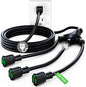 Maximm Extension Cord Splitter 12/3 AWG 1 to 3 Outlet, 25 Ft Black Indoor Outdoor Rated, Heavy Duty Power Cords with Multiple outlets, 12 Gauge Wire Grounded