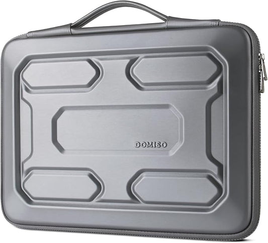 DOMISO 17 inch Laptop Sleeve with Handle Shockproof Waterproof EVA Protective Case for 17.3" ZBook Fury 17.3 G8/MSI GS73VR Stealth Pro/HP Envy 17/LG Gram 17"/ROG Strix GL702VS, Silver
