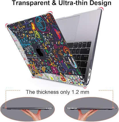 Compatible with MacBook Pro 13 inch Case M2 M1 A2338 2022 2021 2020-2016 A2251 A2289 A2159 A1989 A1706, Pattern Plastic Hard Shell Keyboard Cover Screen Film Webcam Cover, Abundant Formula