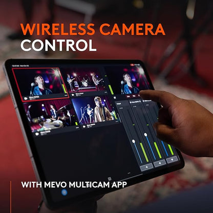 Logitech for Creators Mevo Core Wireless Live Streaming Camera, 4K Video Camera with Interchangeable Lens, Multicam Ready, Intuitive App Control