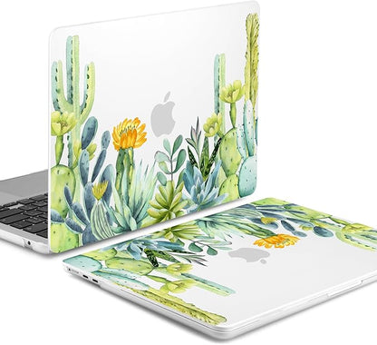 Batianda Premium Case for New MacBook Air 15 inch 2025 M4 2024 2023 with M3 M2 Chip Model A3241/A3114/A2941, Designed Protective Plastic Hardshell & Keyboard Cover & Screen Protector, Cactus