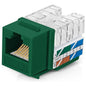 Everest 90° Angled RJ45 Cat6A Keystone Jacks 20-Pack in Green - Slim Profile Female RJ45 Connectors - Cat 6A Keystone Jack - Compatible with 90° Angled Speed Termination Tool - easyJACK (B094WB91H3)