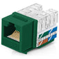 Everest 90 Degree RJ45 Cat6A Keystone Jacks Slim Profile 20-Pack Yellow