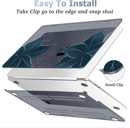 May Chen for MacBook Air 13.6 Inch Case 2025/2024/2023/2022 Release (Model A2681 A3113 A3240, M2 M3 M4 Chip) – Hard Shell Laptop Cover with Keyboard Cover & Screen Protector，Golden Flowers