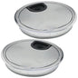 Desk Grommet 1-3/8" (35 mm), 2 Pcs Brushed Silver Desk Cord Hole Cover