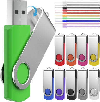 FEBNISCTE Memory Stick 1GB USB Flash Drive Bulk 10 Pack - Bulk 1 GB USB 2.0