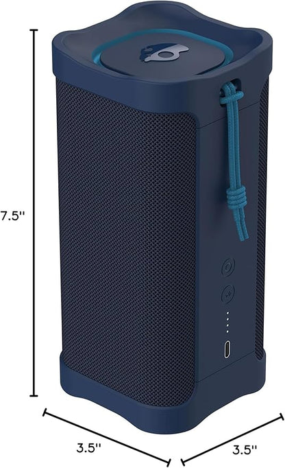 Skullcandy Terrain XL Wireless Bluetooth Speaker - IPX7 Waterproof Portable Speaker, 18 Hour Battery, Nylon Wrist Wrap, True Wireless Stereo (Navy)