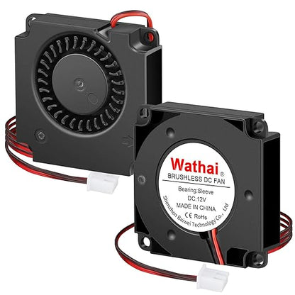Wathai 4010 Blower Fan 12v Centrifugal Fan 40mm Computer Case Tiny Micro Turbine 40x40x10 for DIY 3D Printer Cooling 2 Pack