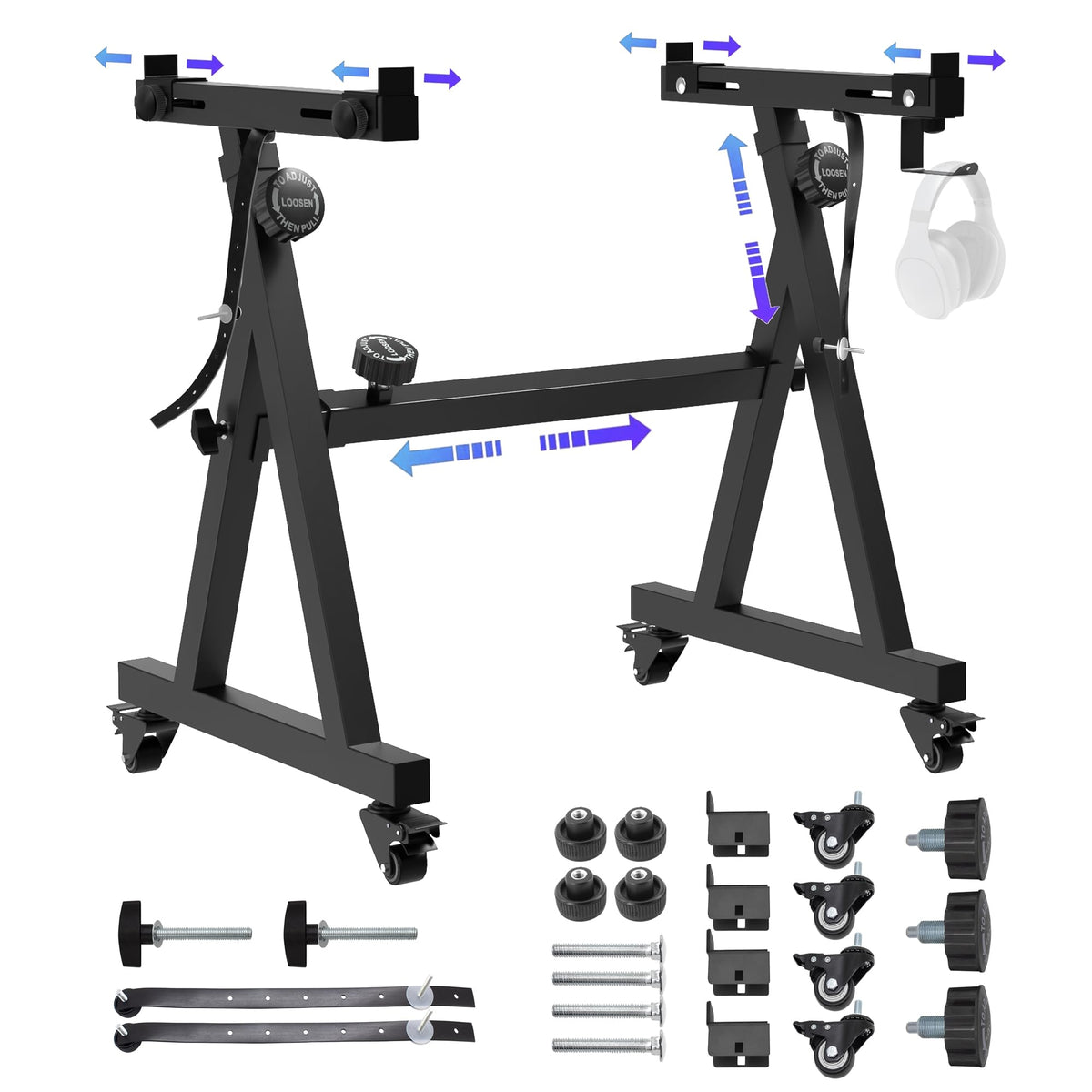 Universal Keyboard Stand, Z-style Heavy-Duty Piano Stand, Adjustable and Portable Piano Keyboard Stand for 61 and 88 Keys