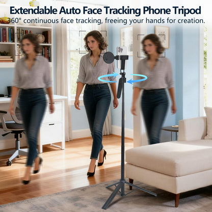 Auto Face Tracking Tripod for iPhone with Light and Remote Control