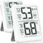 Antonki 2-Pack Room Thermometer, Digital Small Hygrometer Indoor Thermometer Humidity Gauge, Temperature Humidity Meter with Max/Min Record Monitor Sensor for Home, Plants - Battery Included