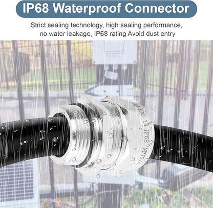 NPT 3/4" Stainless Steel Waterproof Cable Gland IP68 Waterproof Cable Gland Adjustable 13-18mm Cable Gland Protectors - 2 Pcs